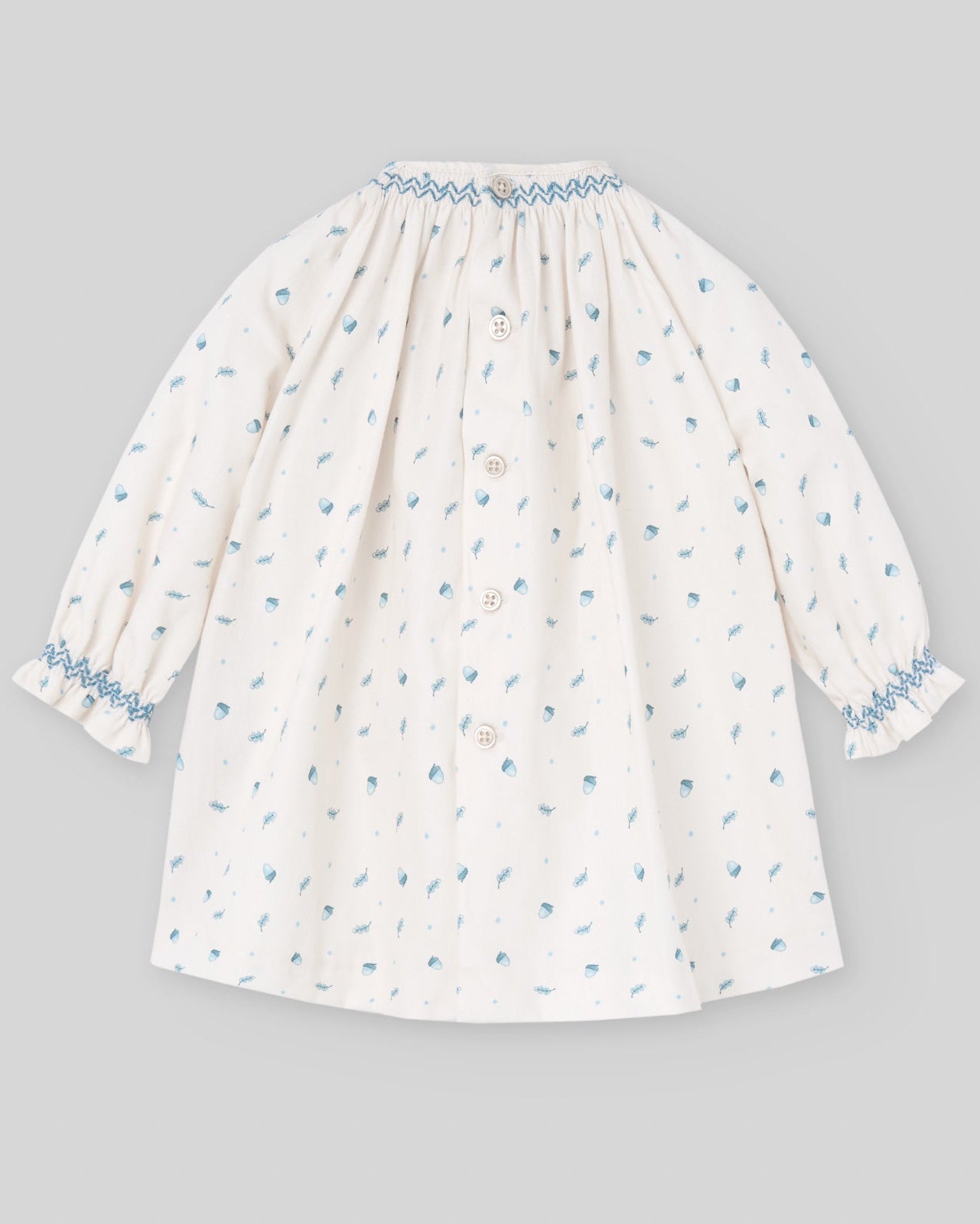 Rochie din bumbac cu piept brodat si funda