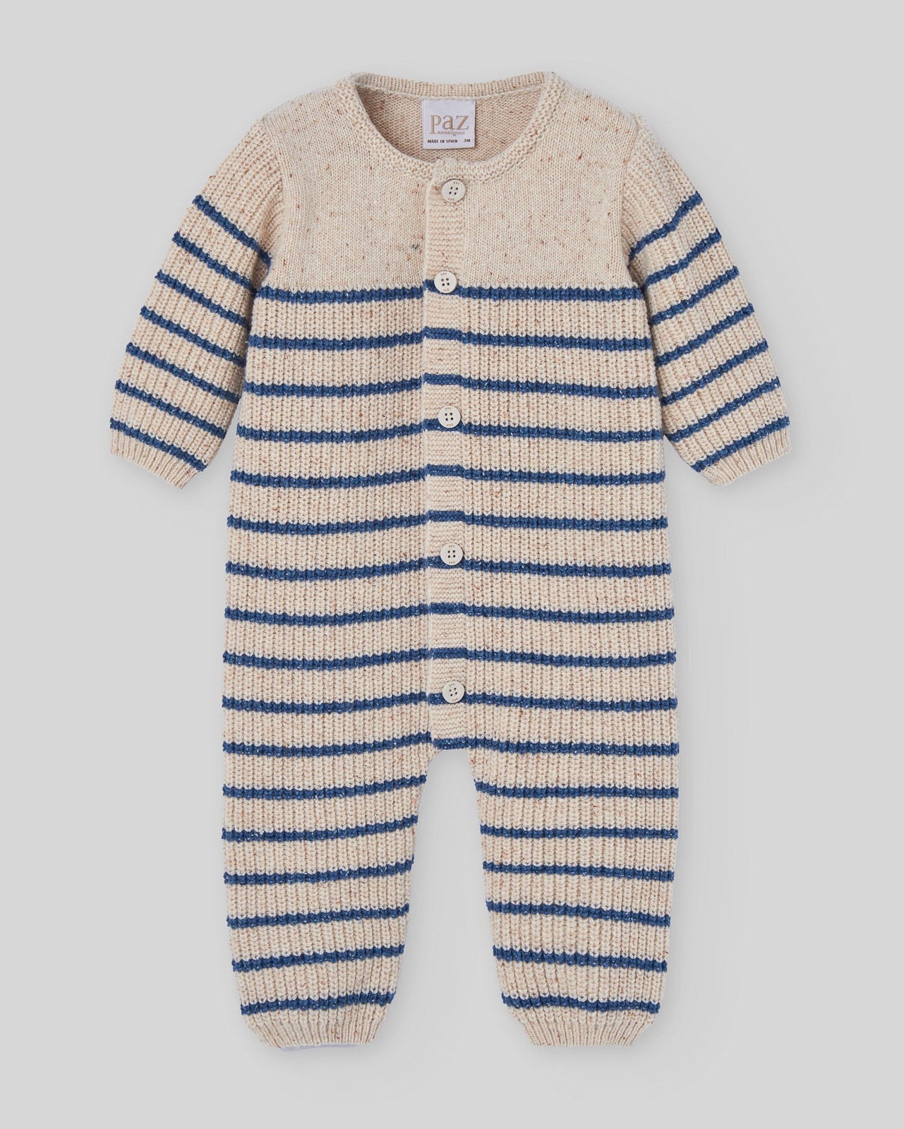 Salopeta din lana tricotata cu dungi