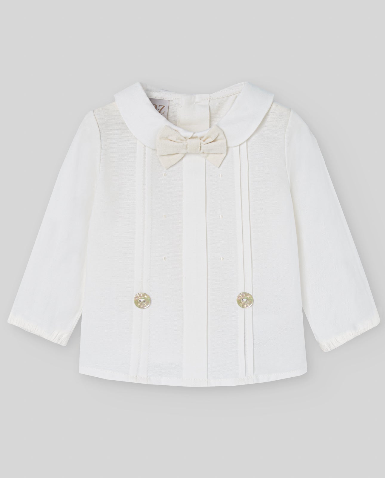 Camasa eleganta bebe cu papion  din bumbac