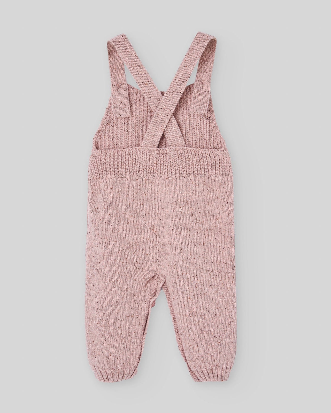 Salopeta tricotata cu lana roz