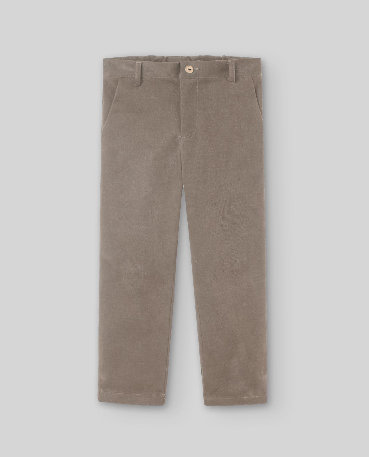 Pantalon denim bej din bumbac