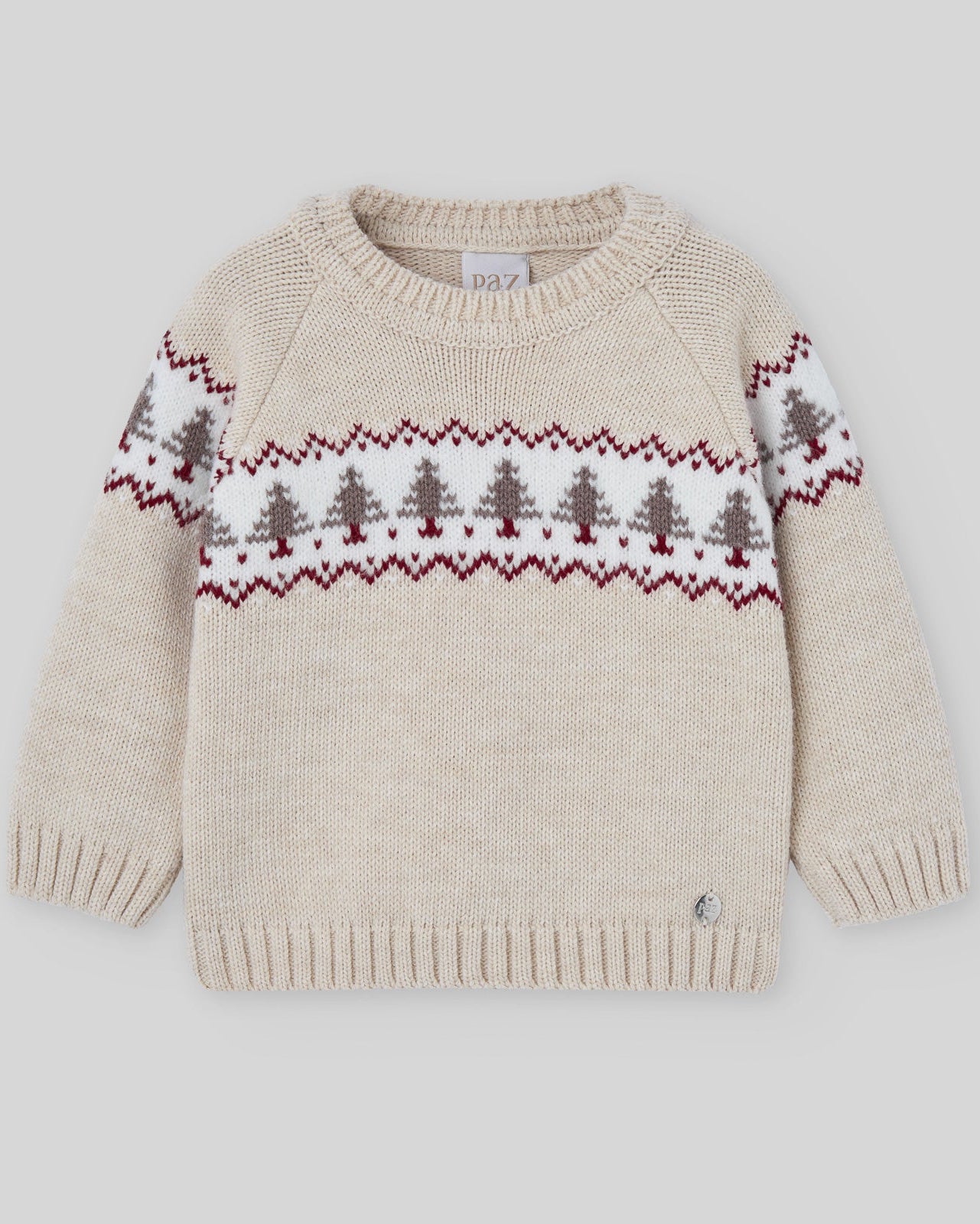 Pulover din lana Merinos cu model Jacquard