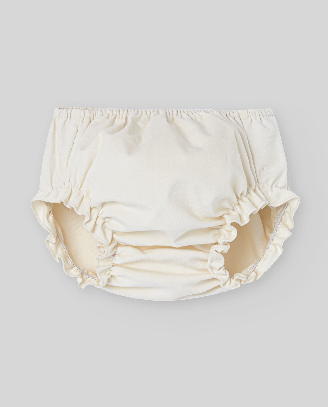 Chilotel bebe din bumbac catifelat ivory