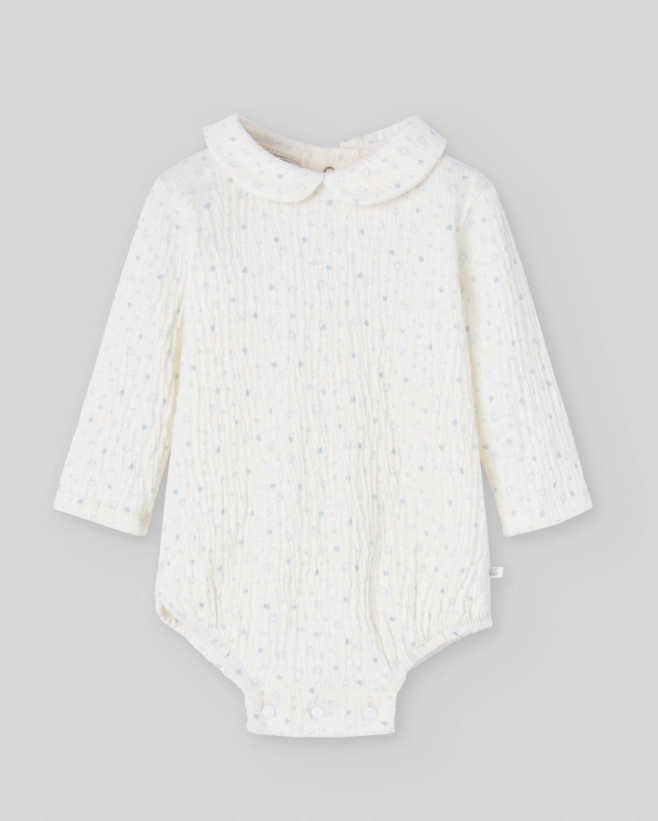 Body din bumbac cu guler rotund