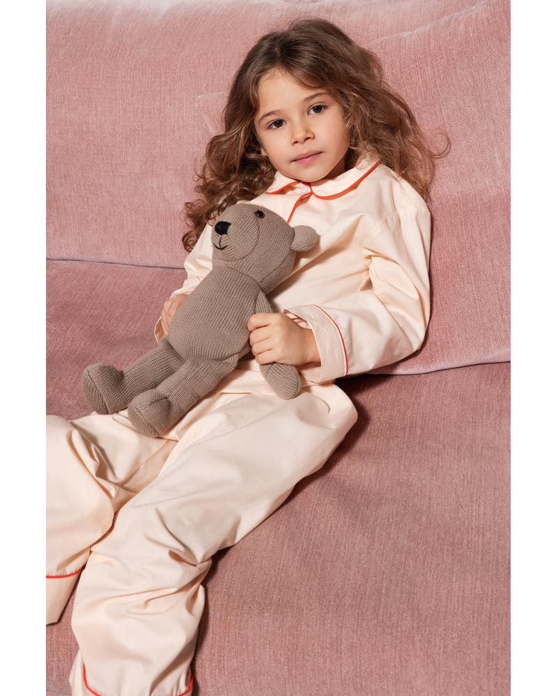 Set Pijama piersica din bumbac