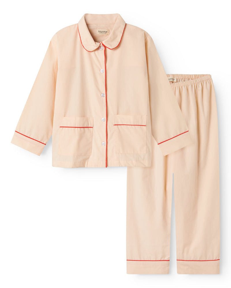 Set Pijama piersica din bumbac