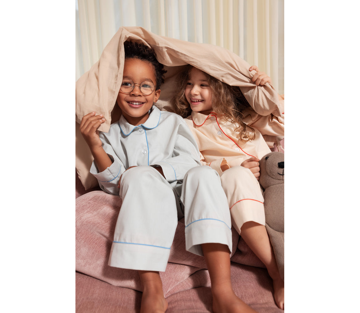 Set Pijama albastra din bumbac