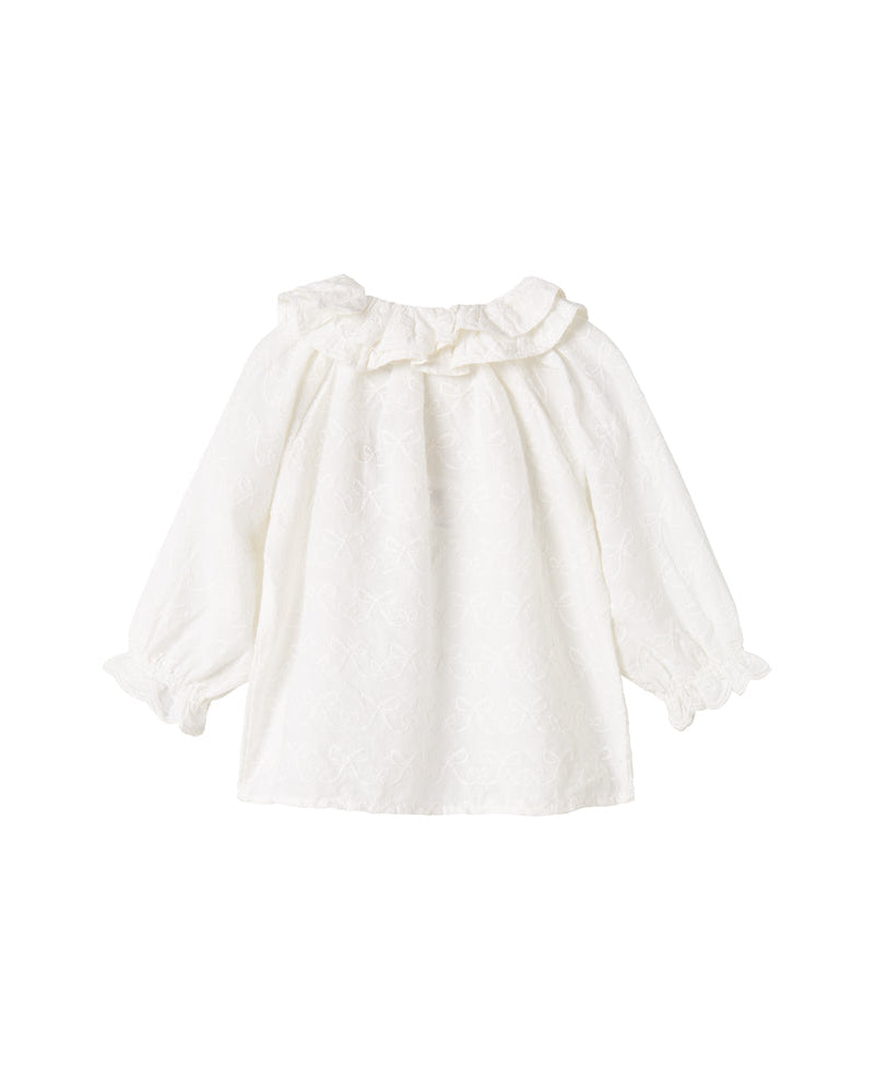 Bluza cu maneca lunga brodata cu guler