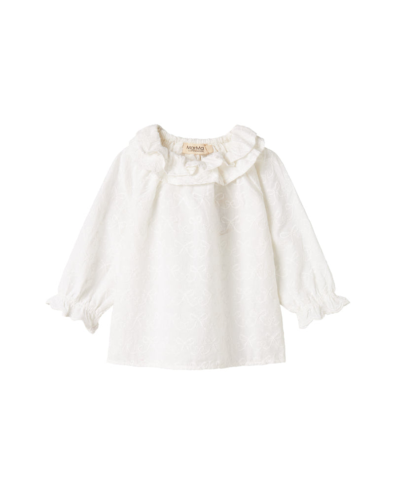 Bluza cu maneca lunga brodata cu guler