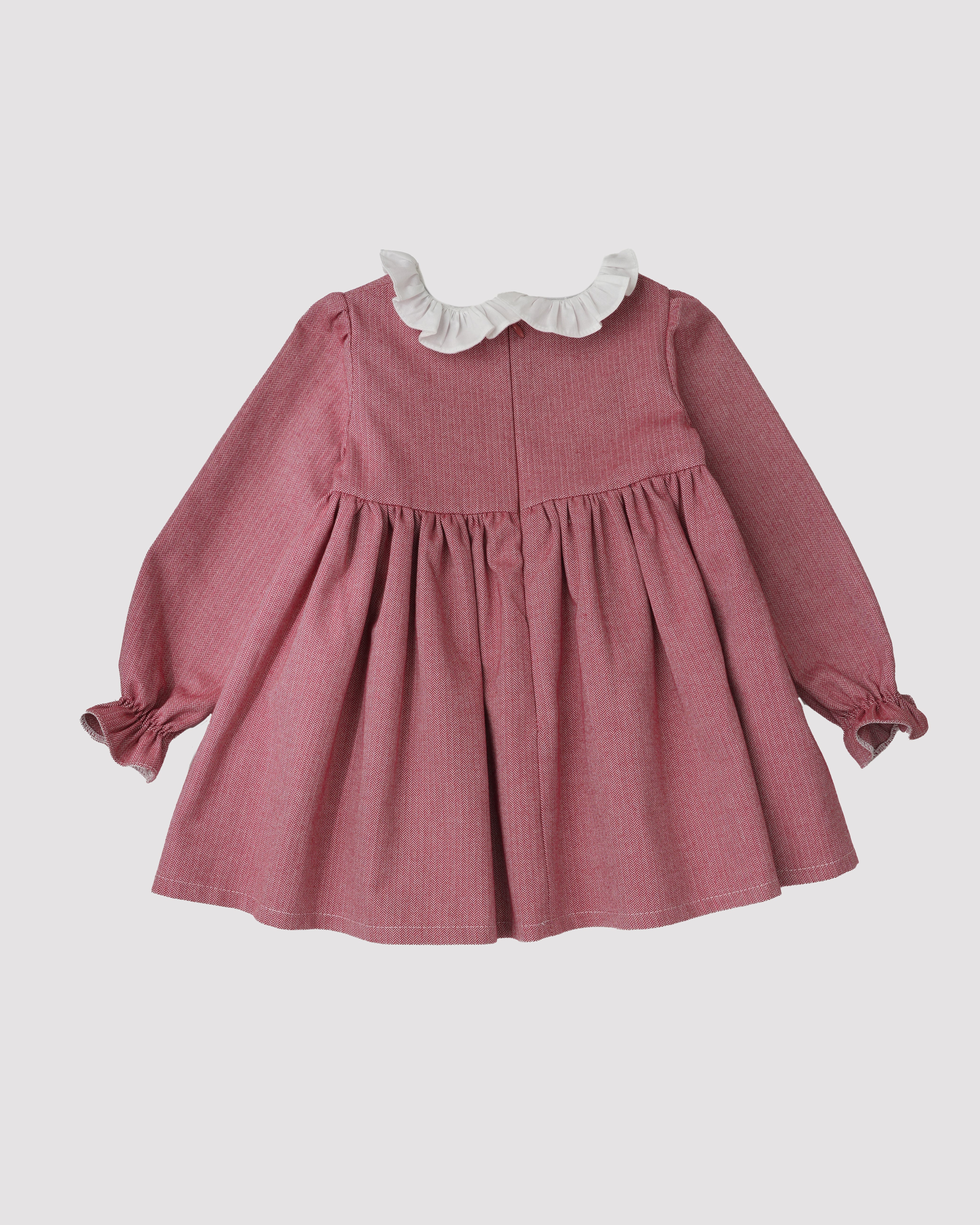 Rochie din stofa cu guler cret