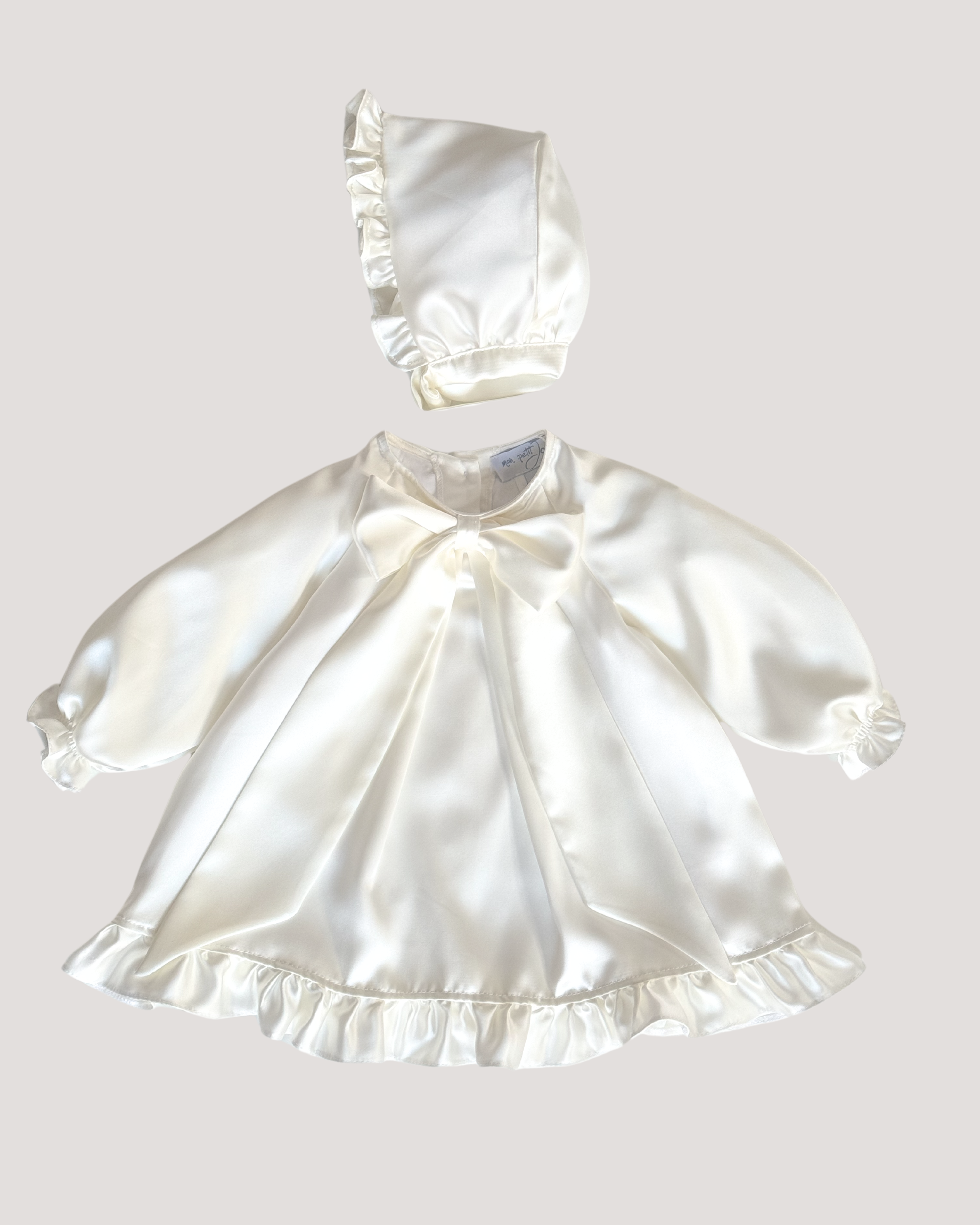 COMPLEU ROCHIE SATIN CU VOLANE