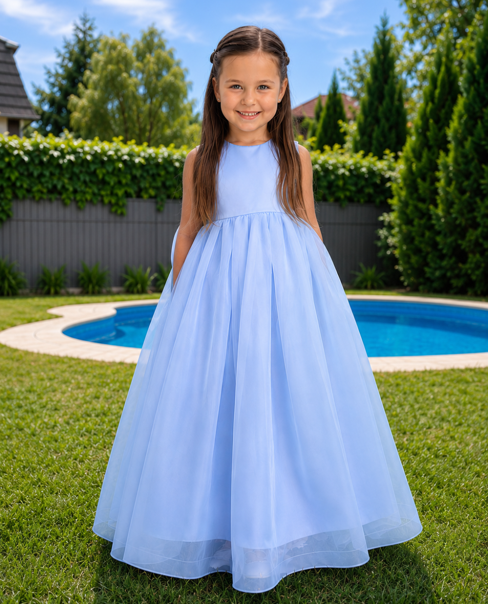 VESTIDO ORGANZA LAZO