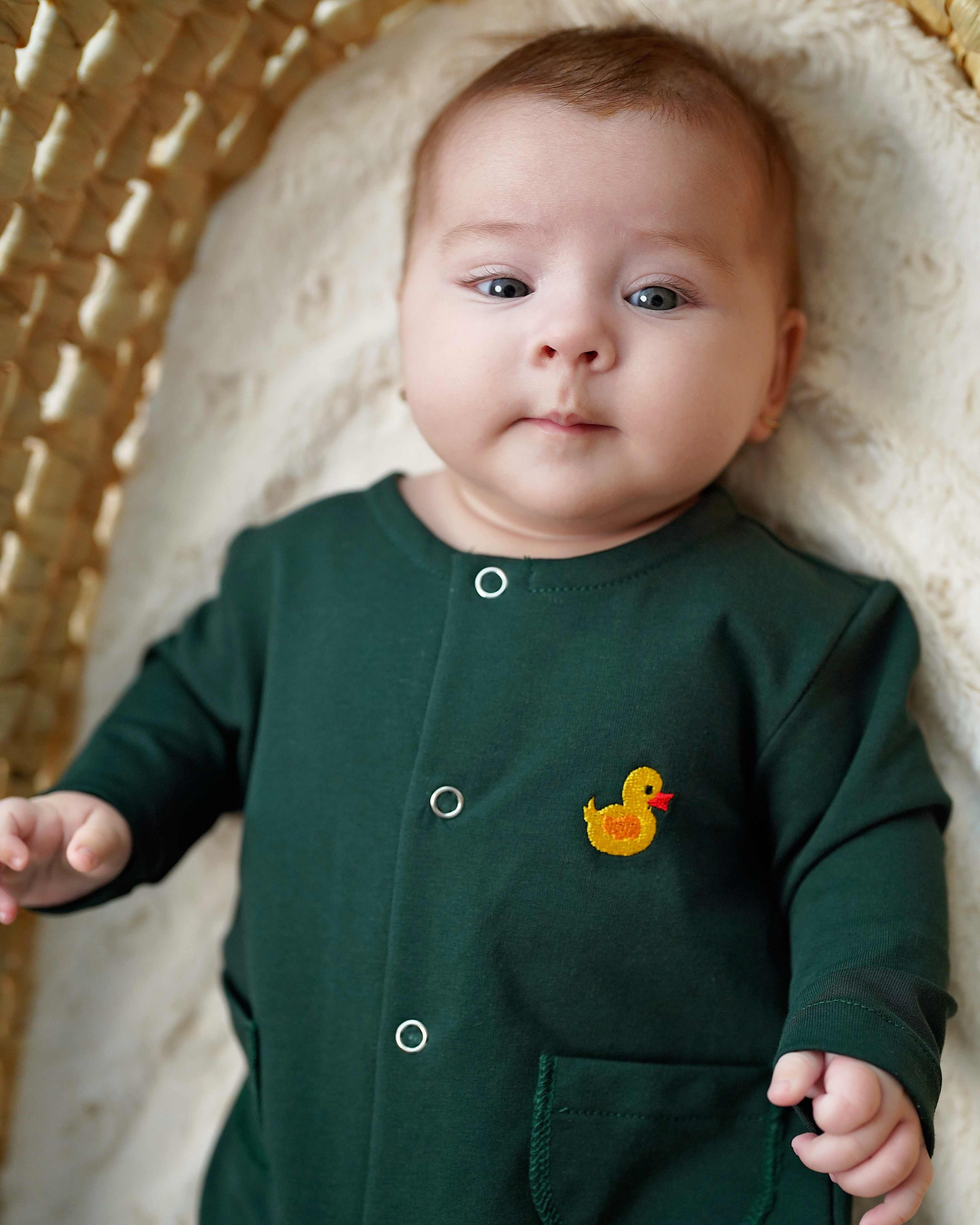 Pijama din jerse bumbac verde