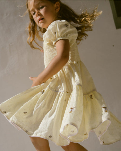 Rochie galben pal brodata MarMar Copenhagen