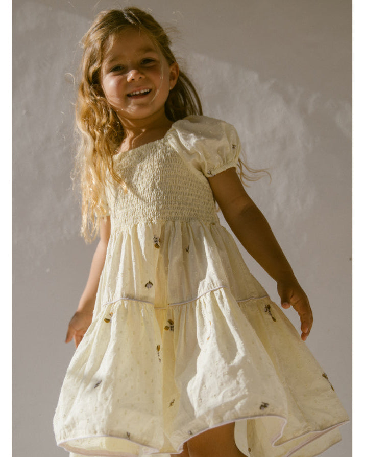 Rochie galben pal brodata MarMar Copenhagen