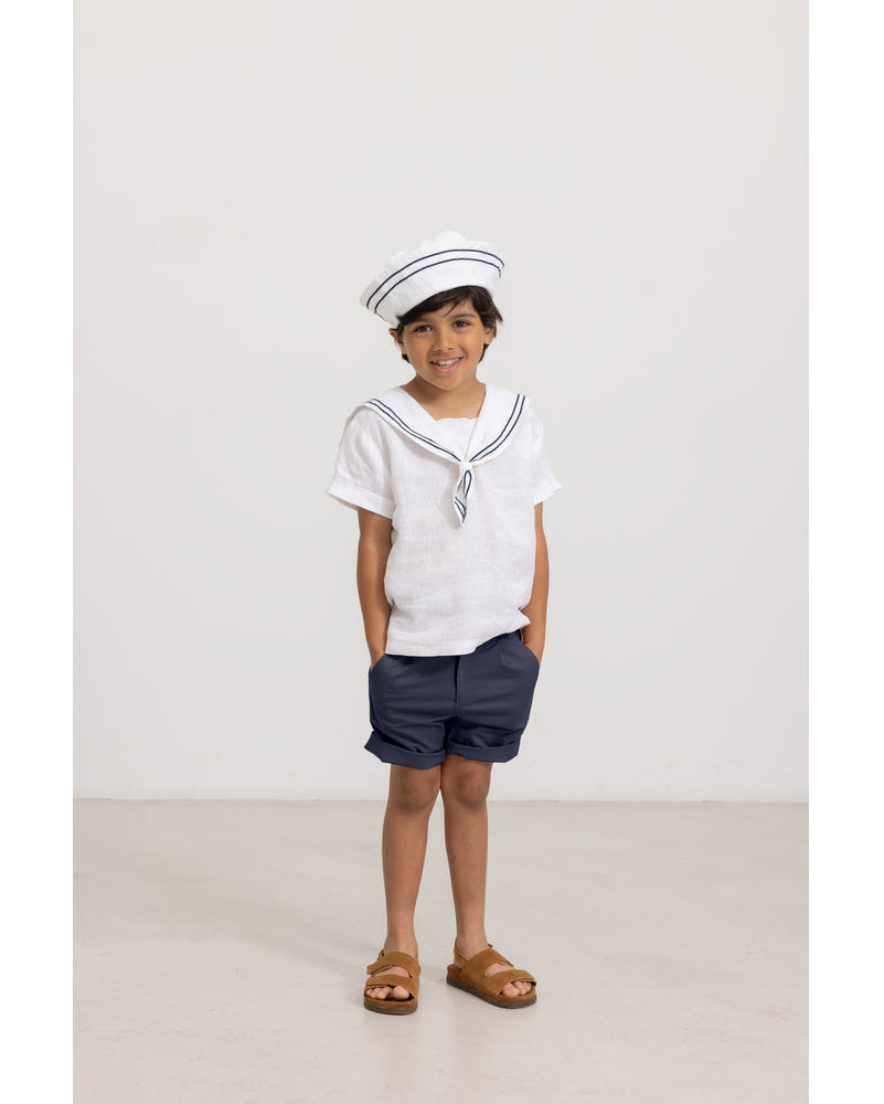 Pantaloni scruti bleumarin MarMar Copenhagen