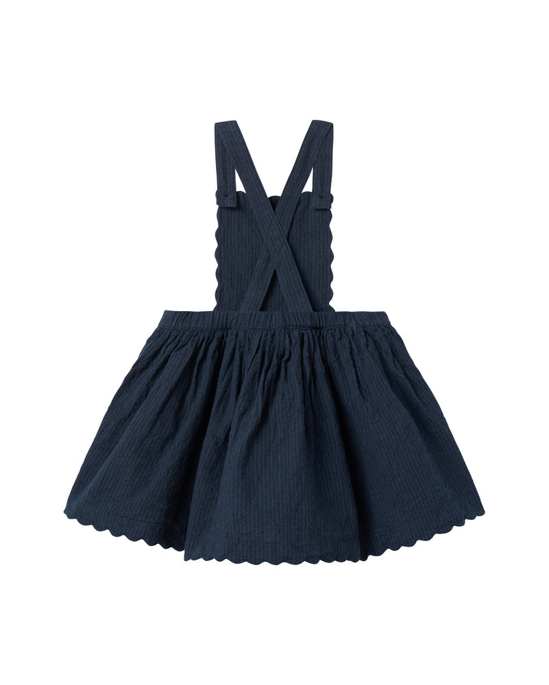 Rochie blumarin cu bretele si broderie ondulata