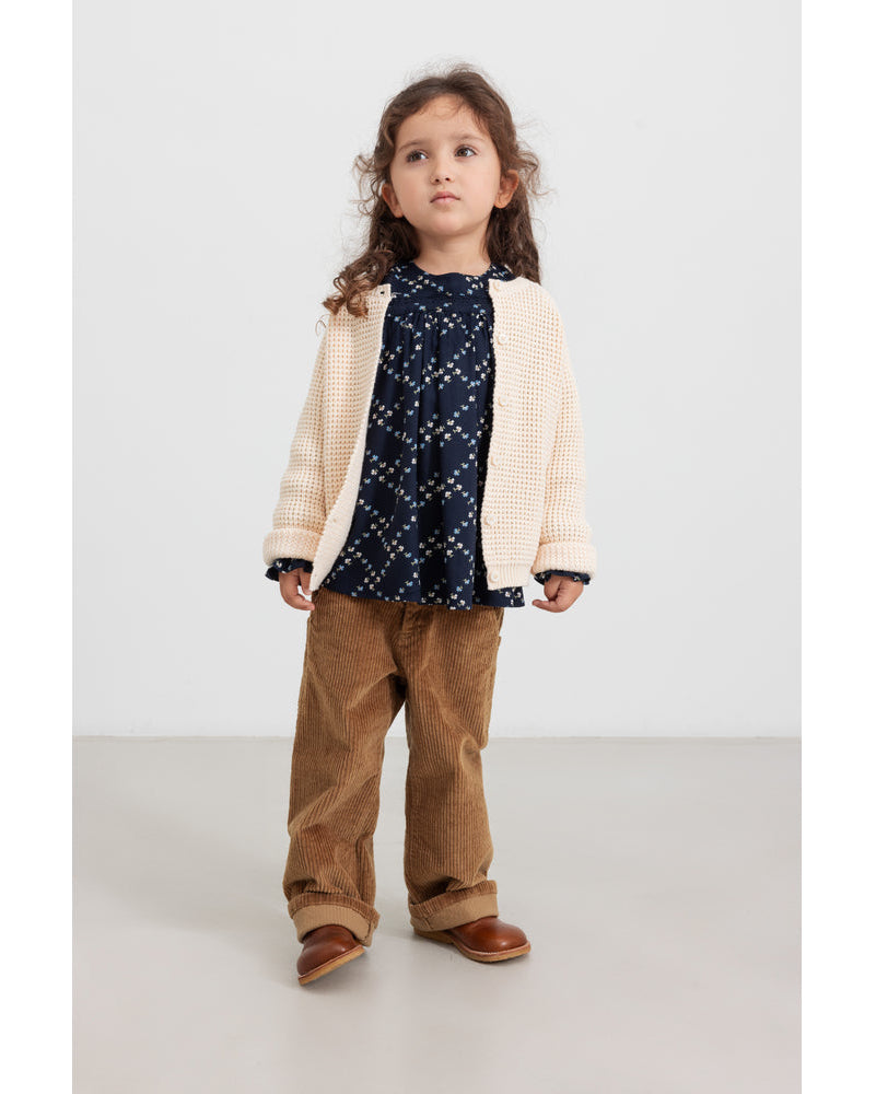 Pantaloni maro din reiat catifelat unisex