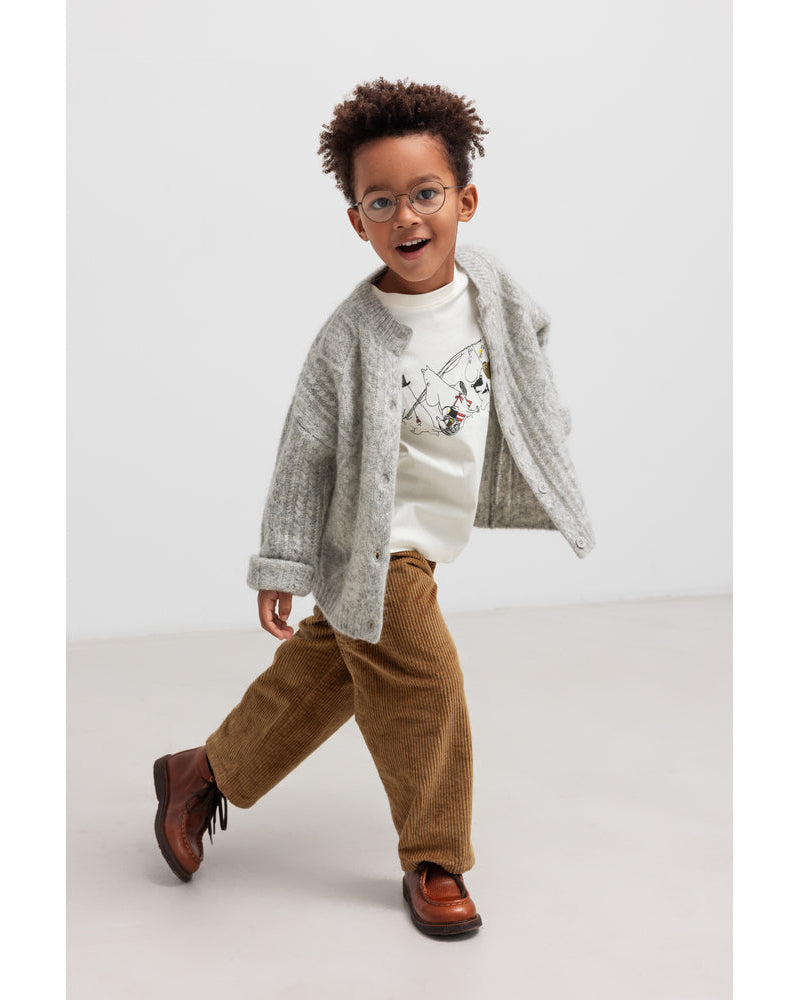 Pantaloni maro din reiat catifelat unisex