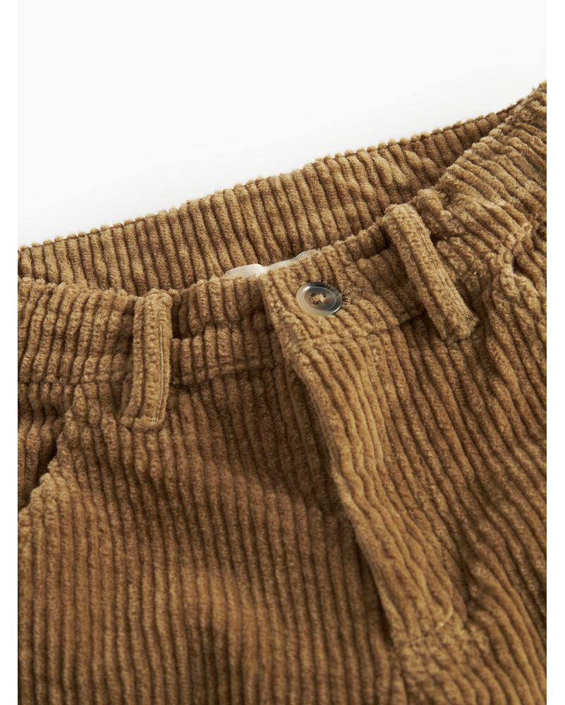 Pantaloni maro din reiat catifelat unisex