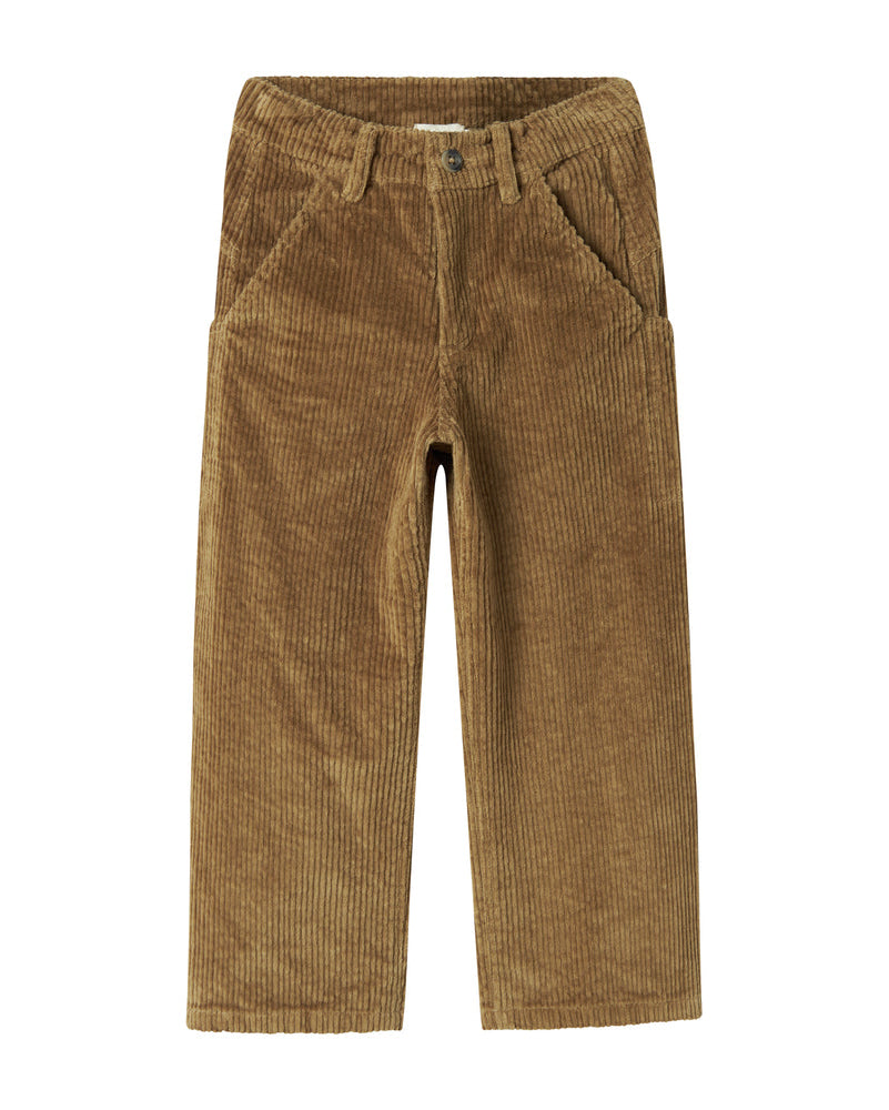 Pantaloni maro din reiat catifelat unisex