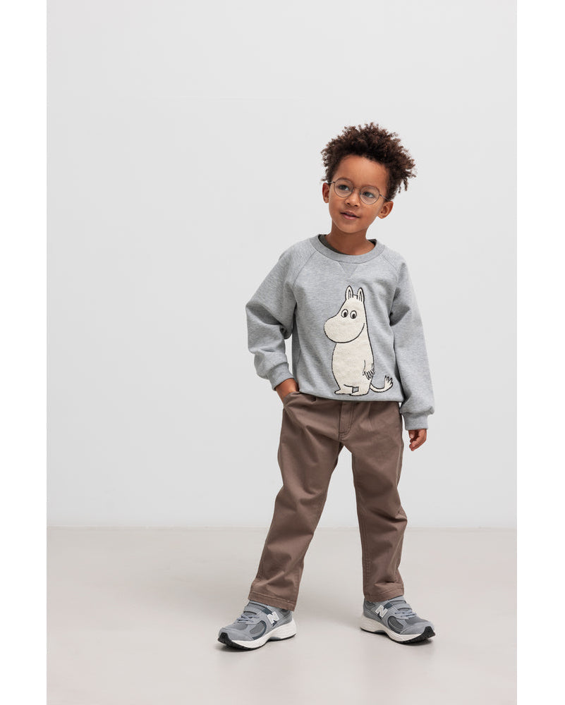 Pantalon din bumbac maro unisex cu talie reglabila