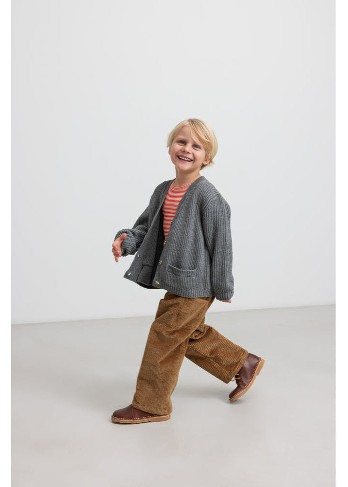 Cardigan din lana Merino cu nasturi si buzunare