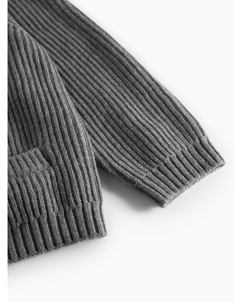 Cardigan din lana Merino cu nasturi si buzunare