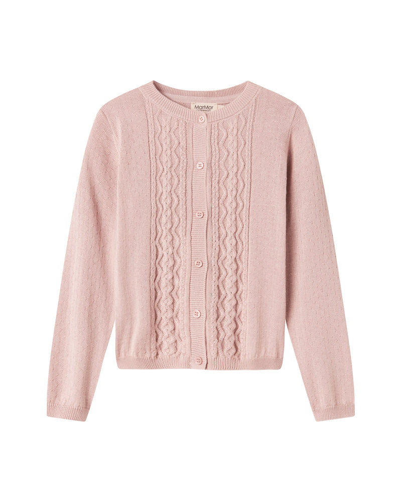 Cardigan din tricot bumbac organic cu detalii si nasturi