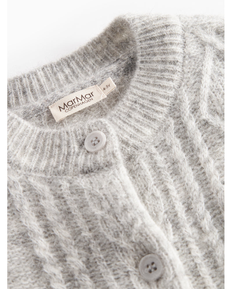 Cardigan pufos din lana si mohair gri