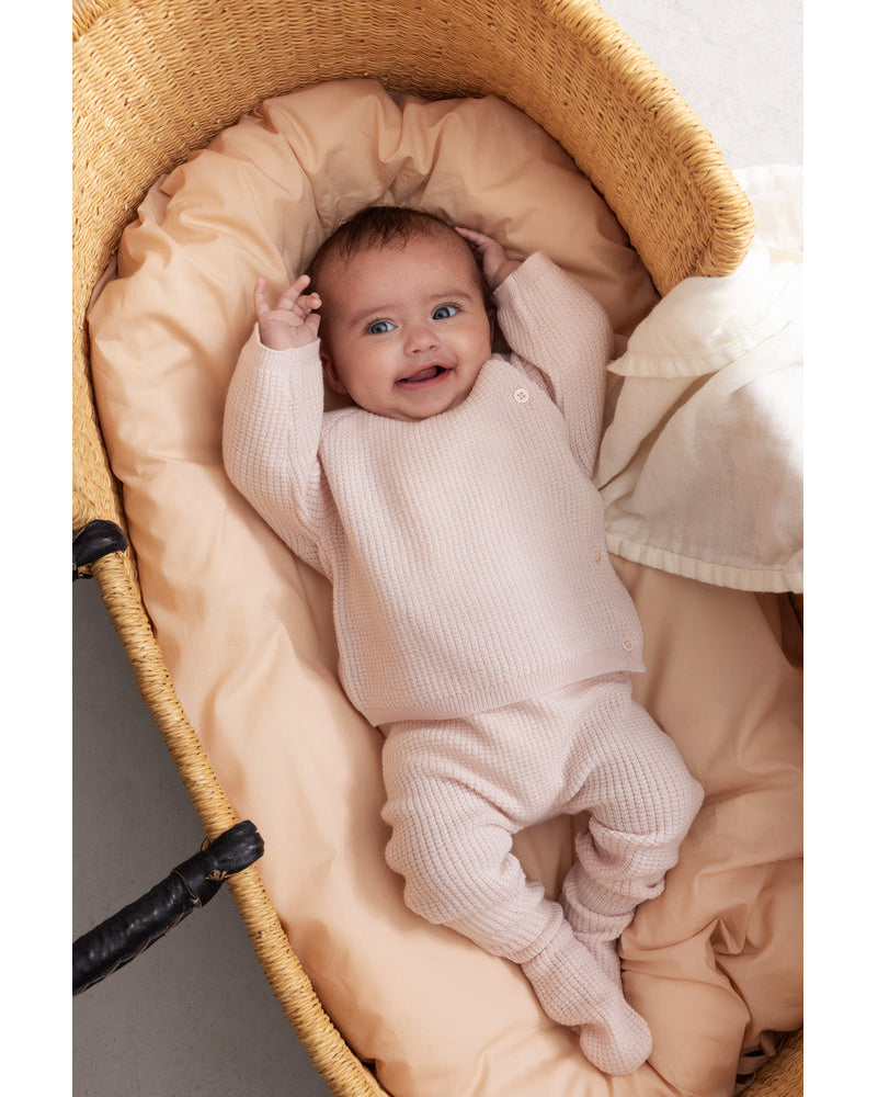 Pantaloni roz lana Merino 100%