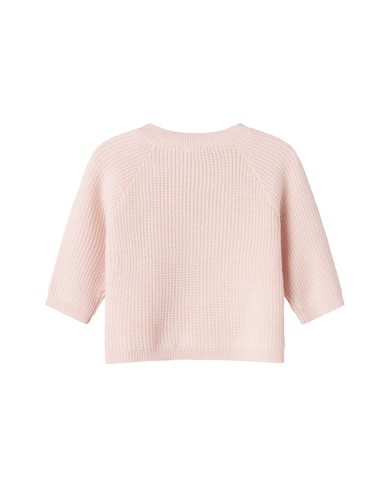 Pulover roz din lana Merino 100%