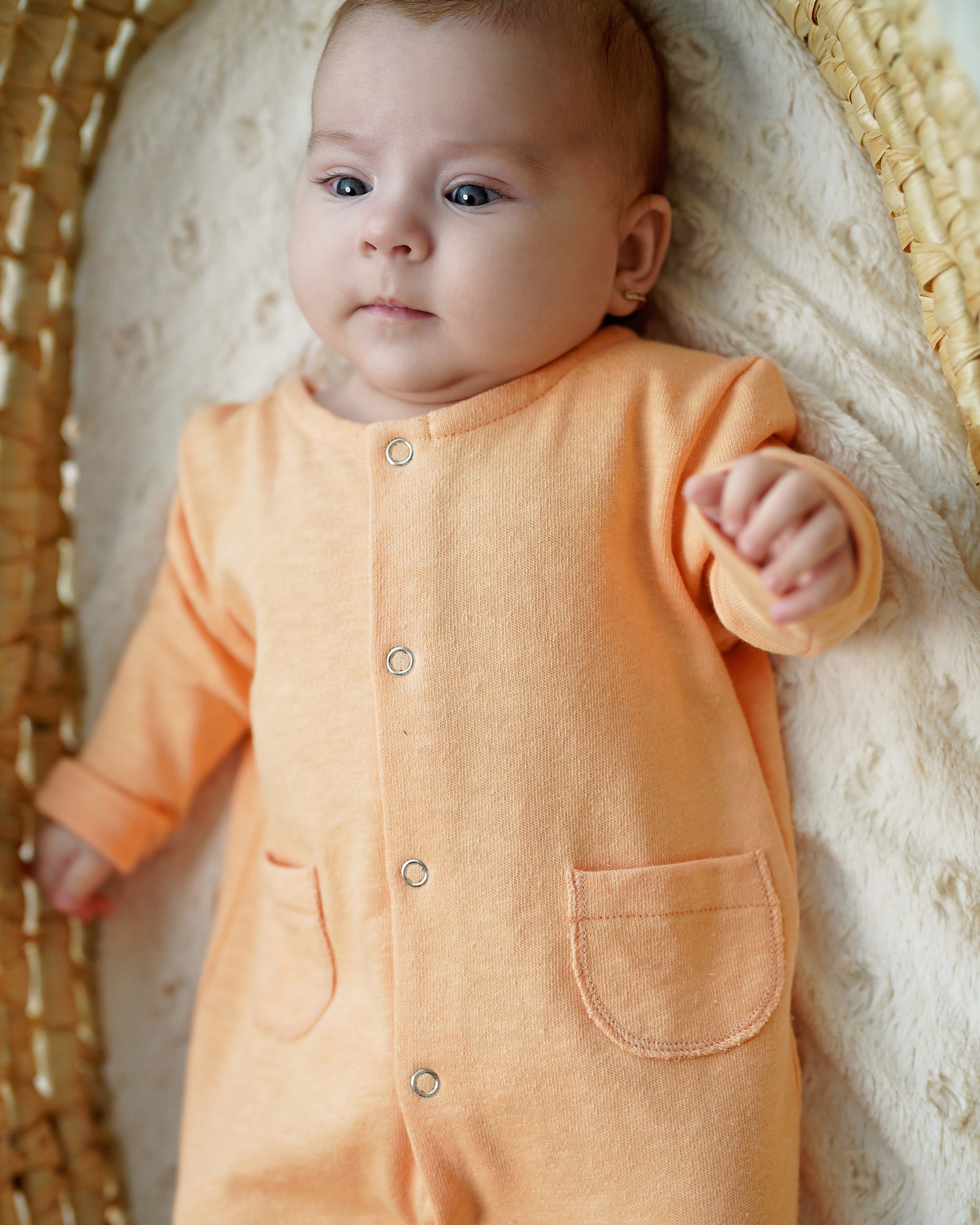 Pijama jerse din bumbac orange