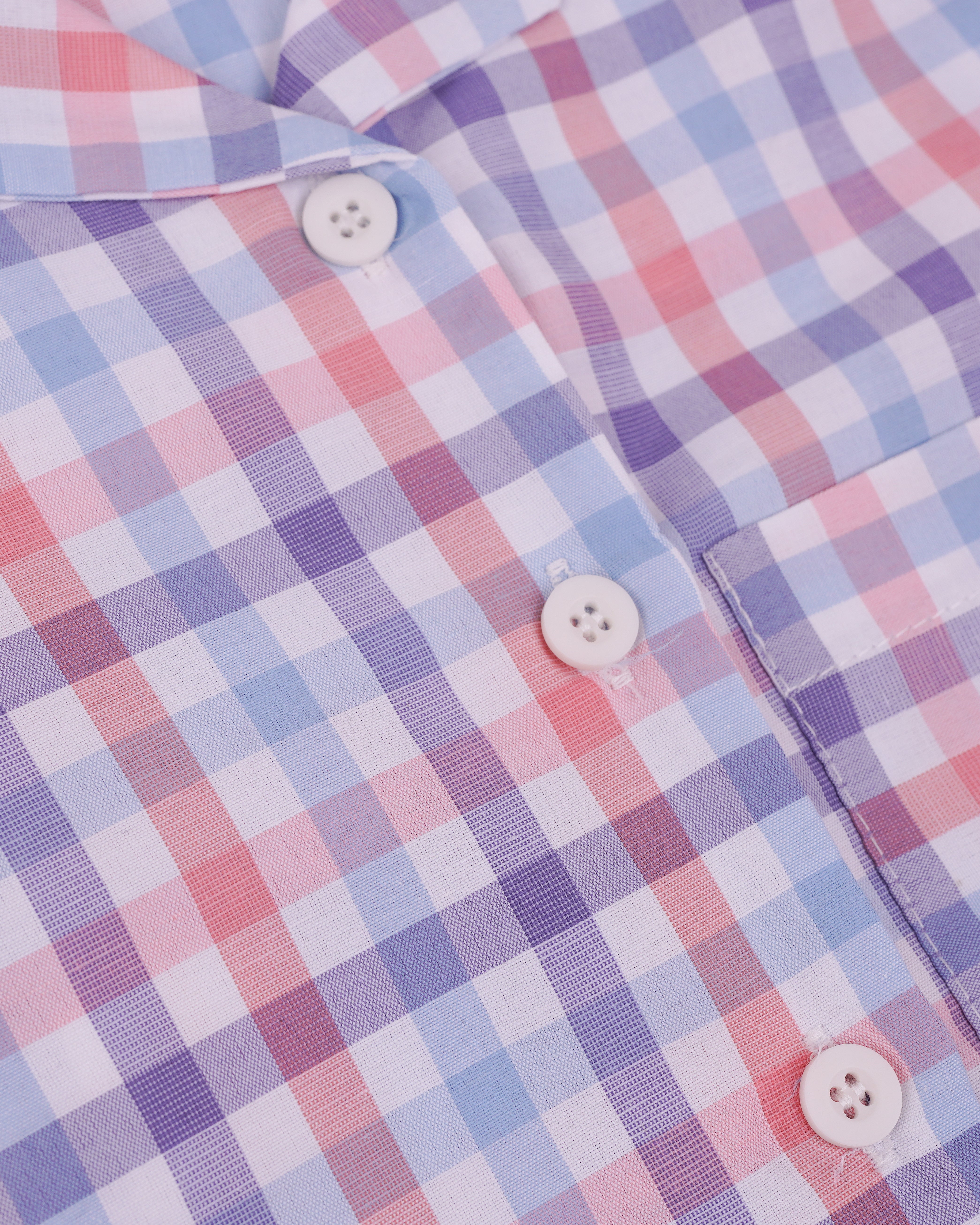 Camasa carouri albastre cu maneca scurta