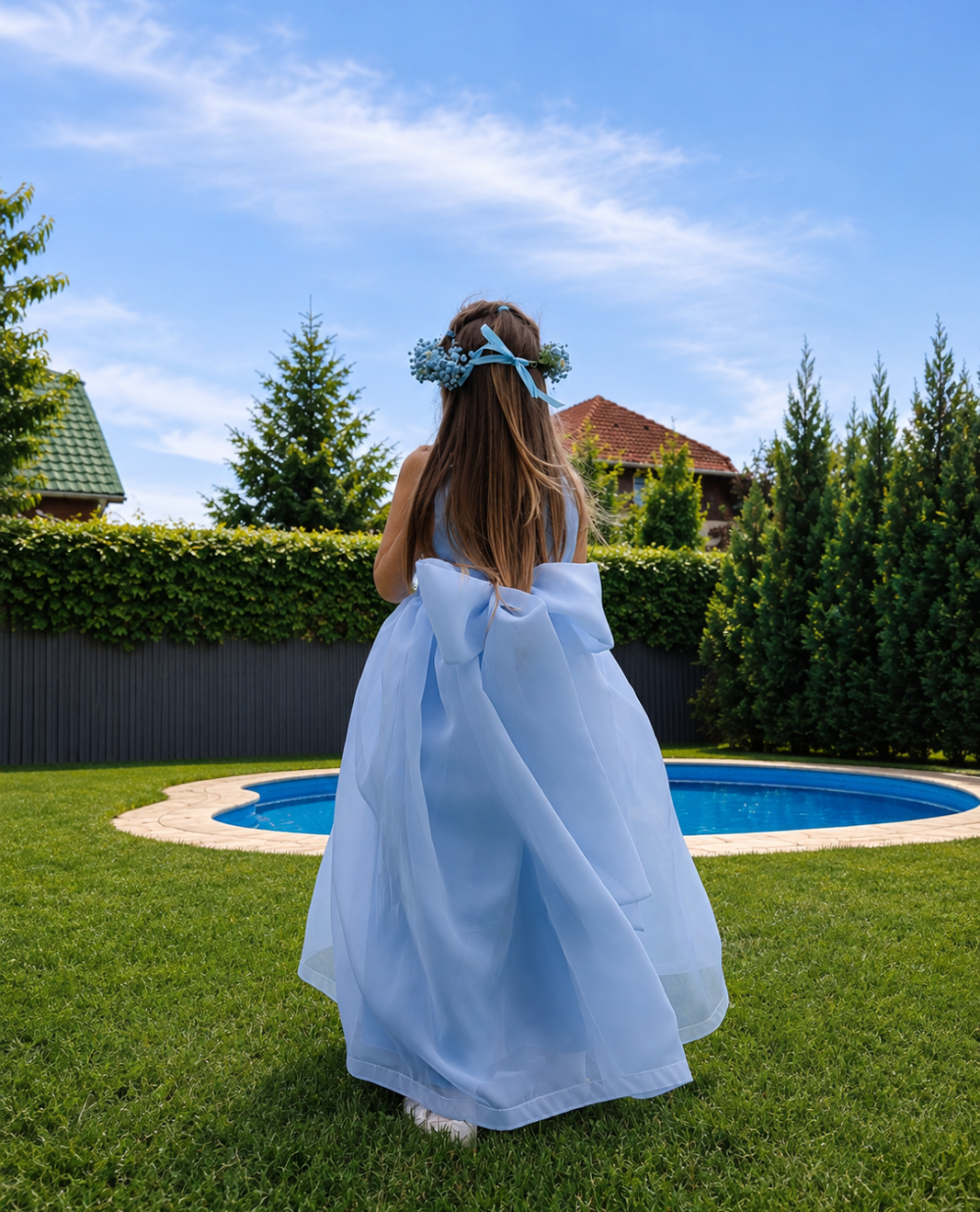 VESTIDO ORGANZA LAZO
