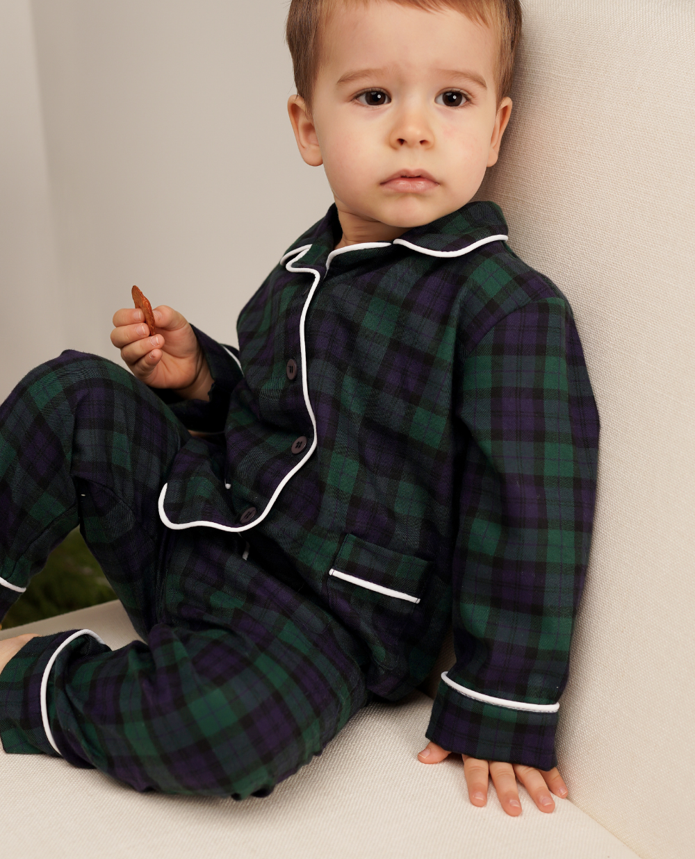 PIJAMA CUADROS ROJOS NIÑA