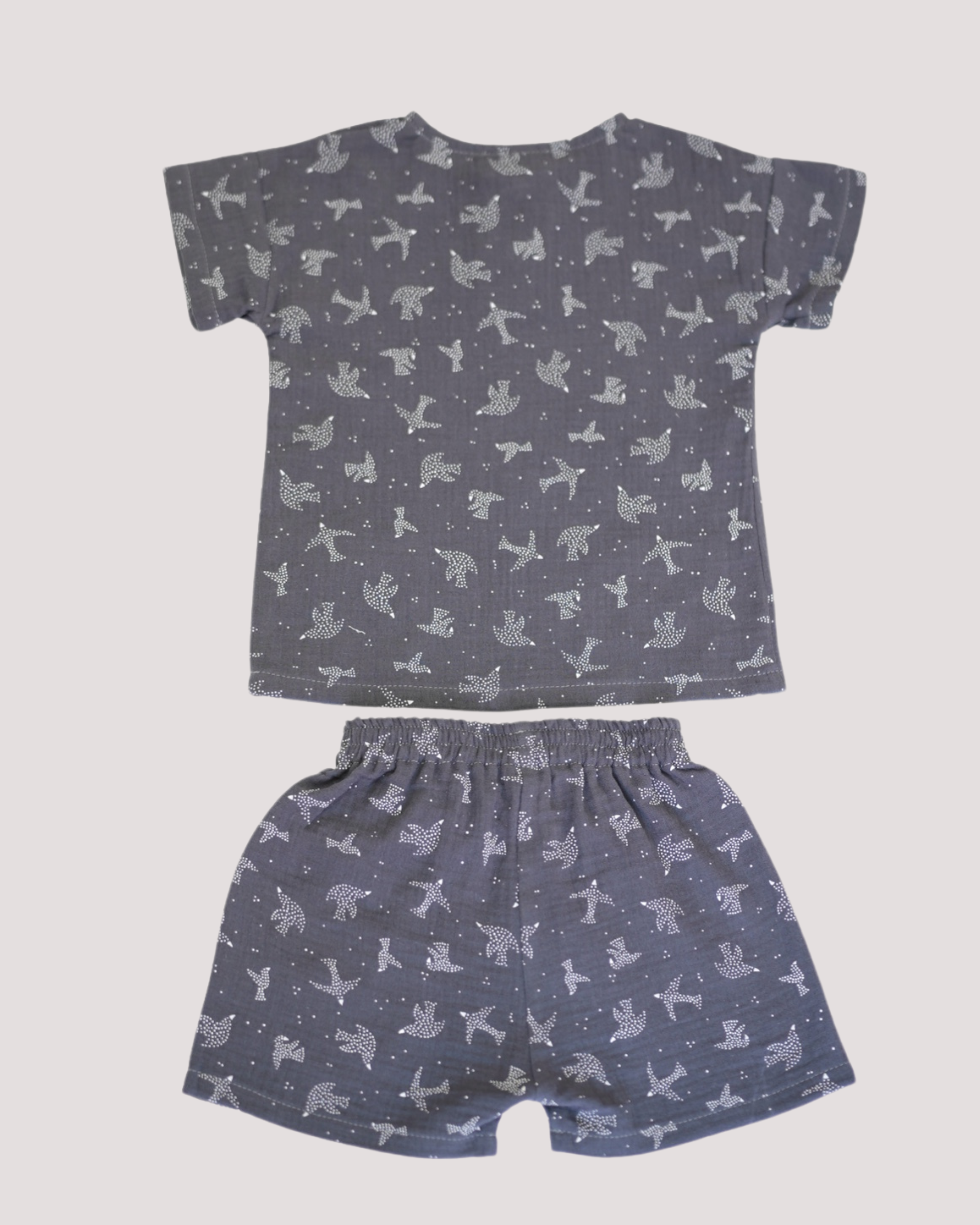 Compleu din muselina cu pasari