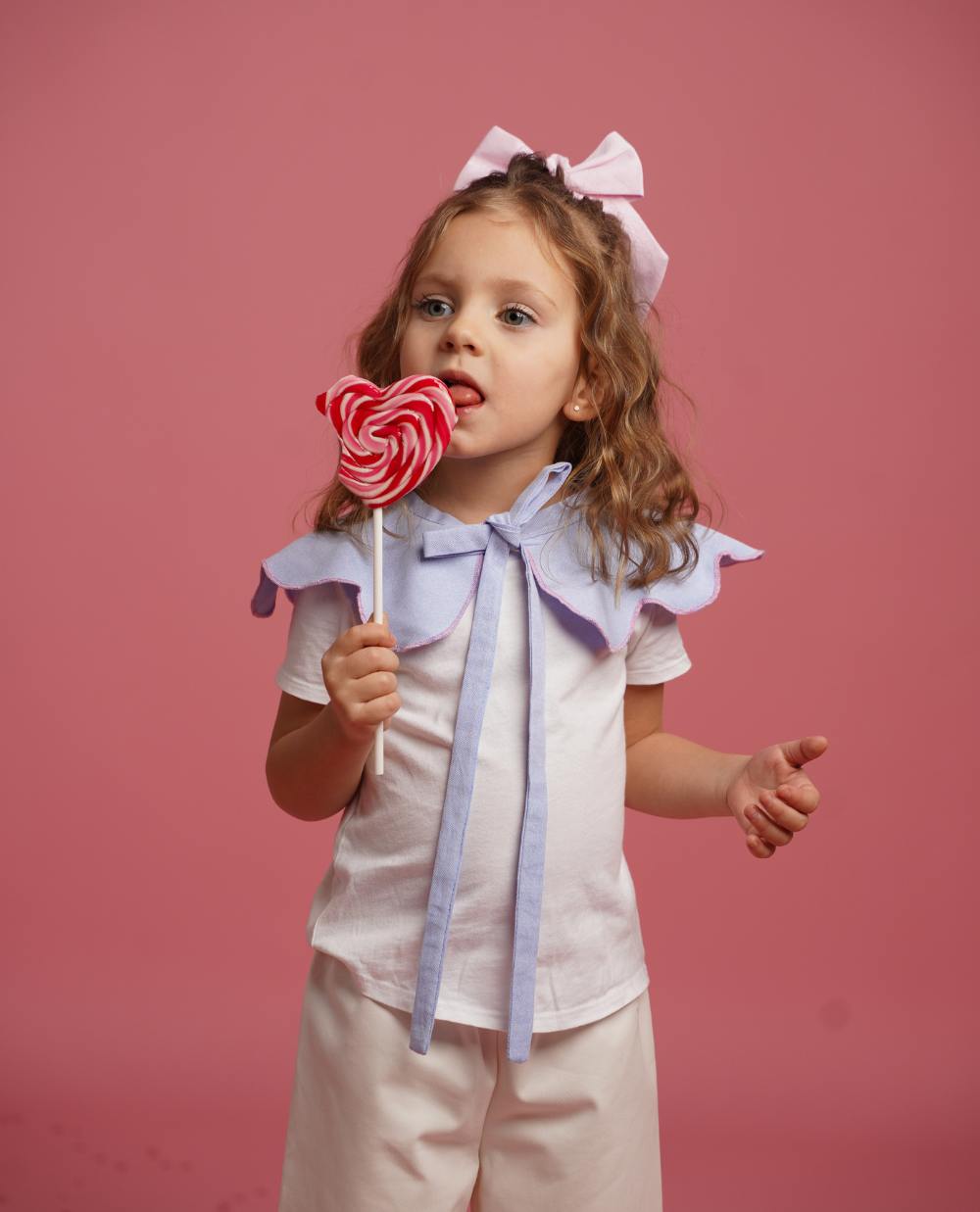 Guler detasabil floare baby blue