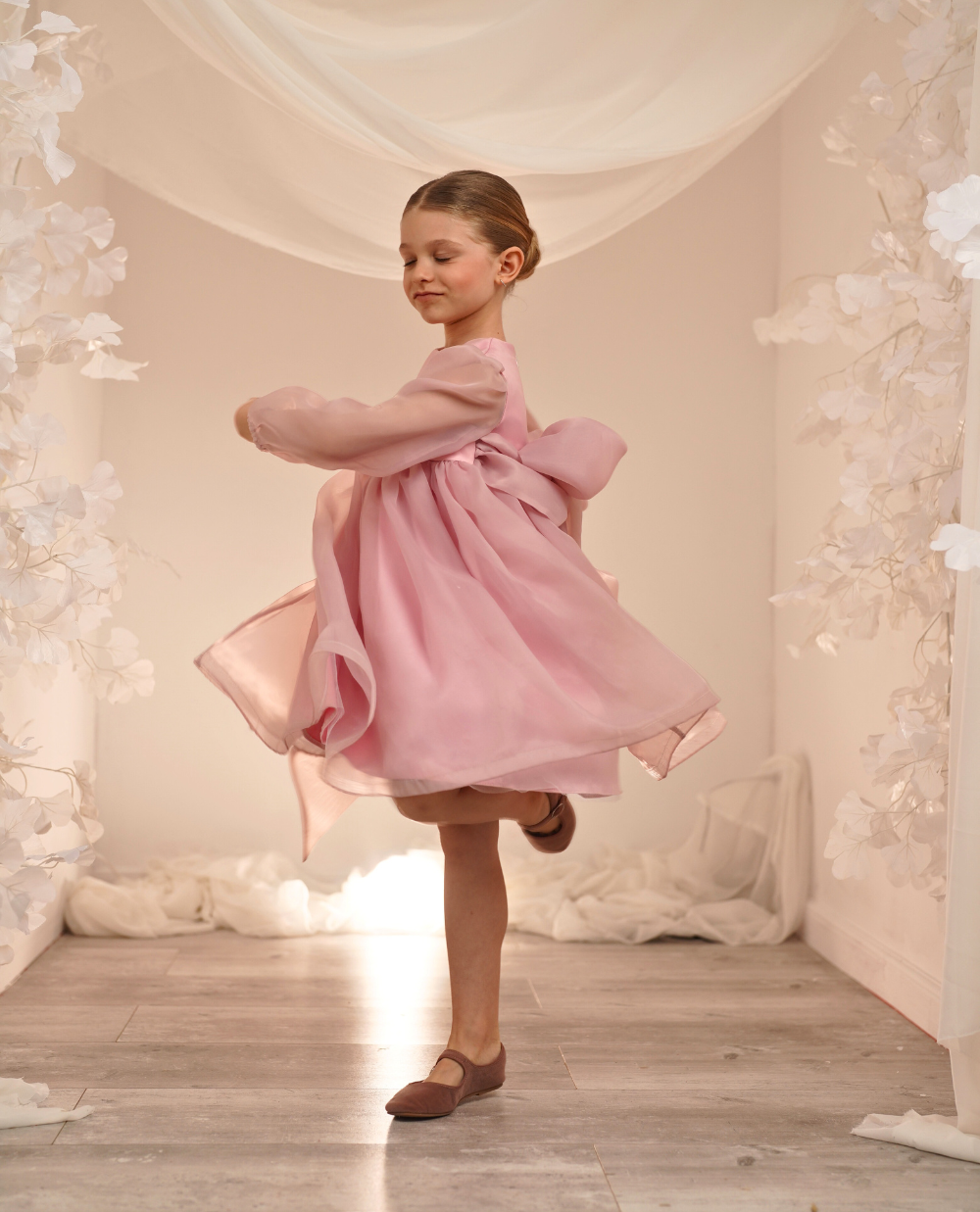 VESTIDO ORGANZA LAZO