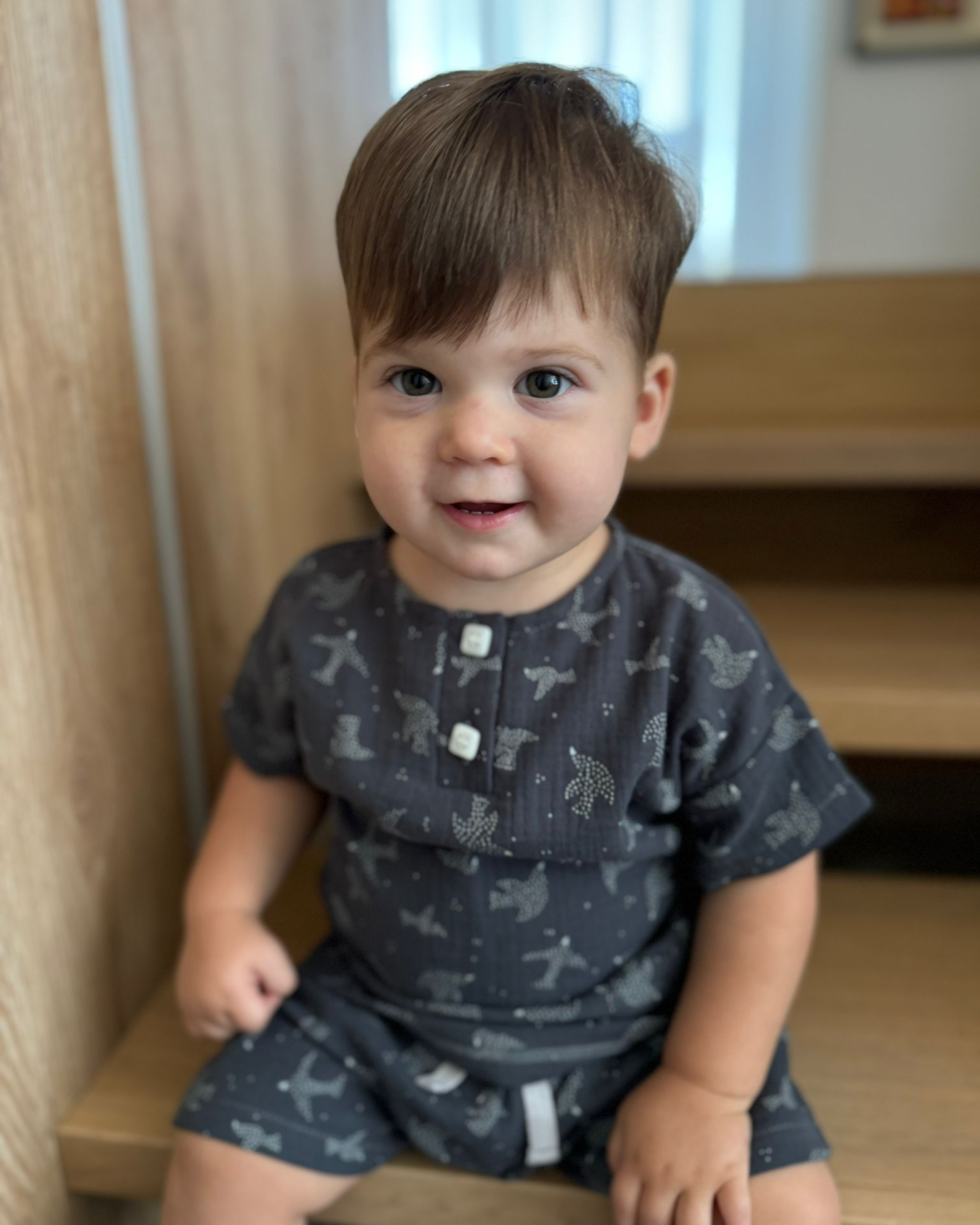 Compleu din muselina cu pasari