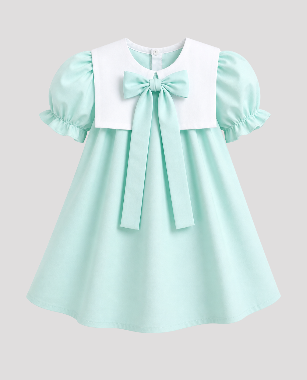 Rochie verde cu guler patrat