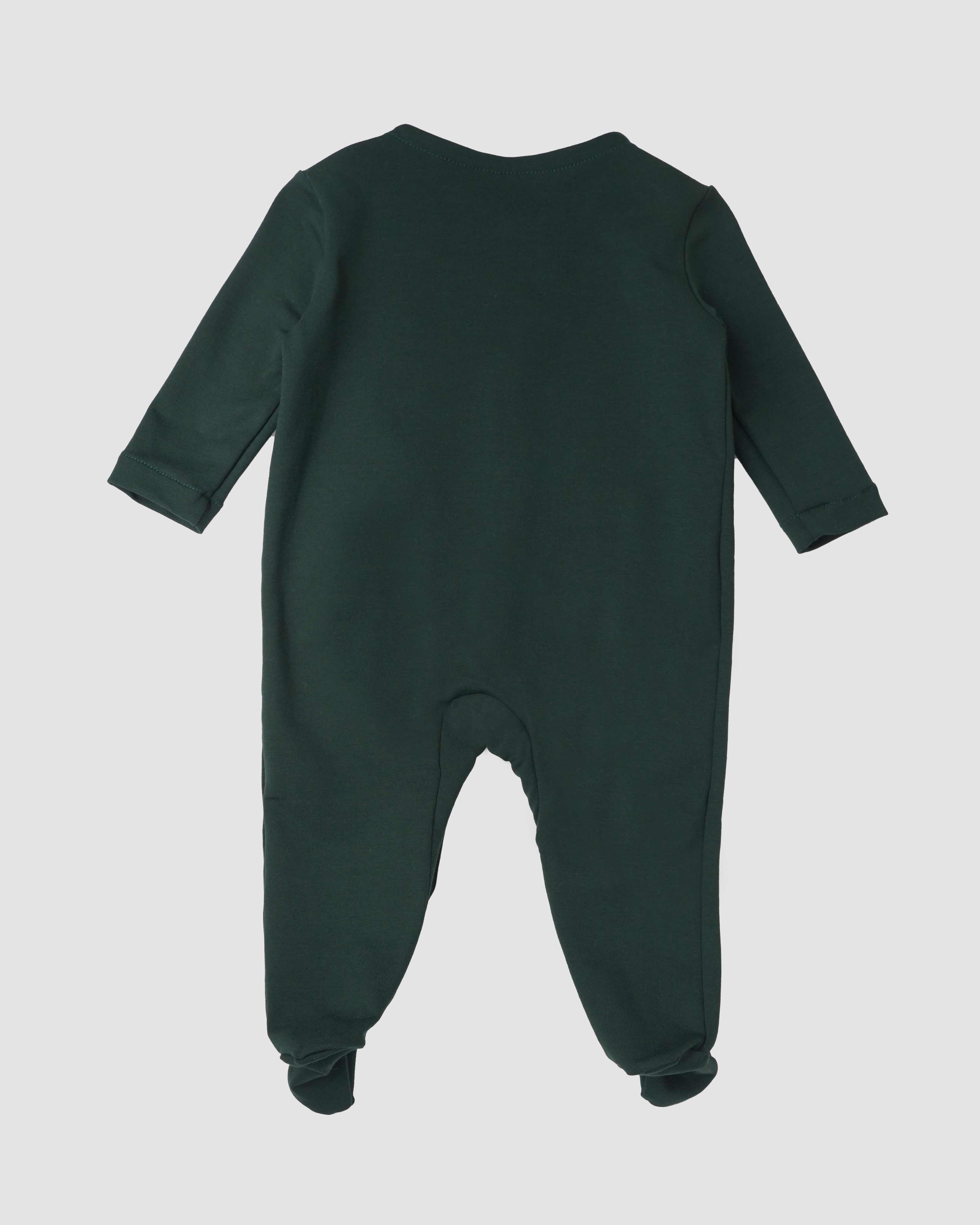 Pijama din jerse bumbac verde