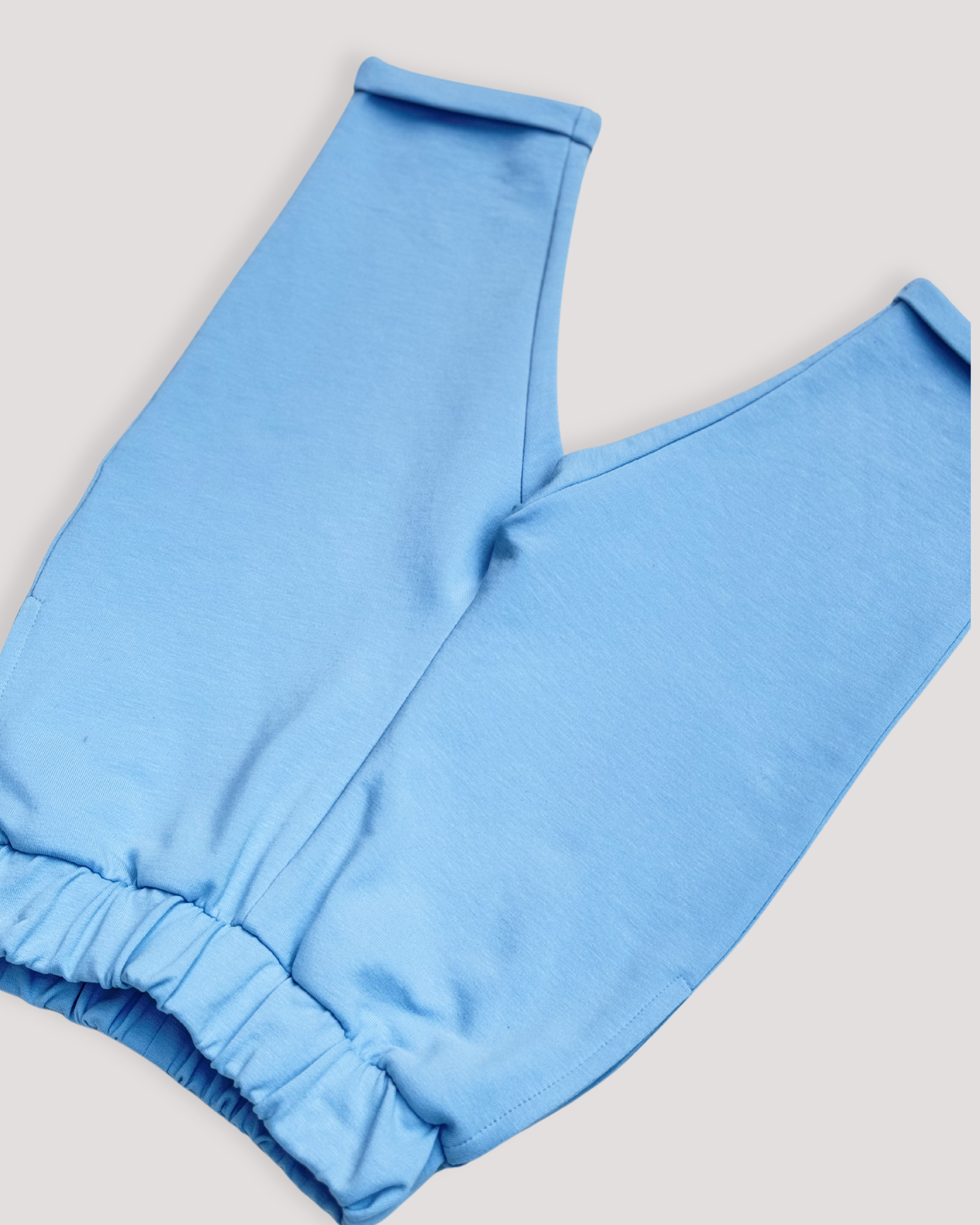 Pantaloni din jerse albastru