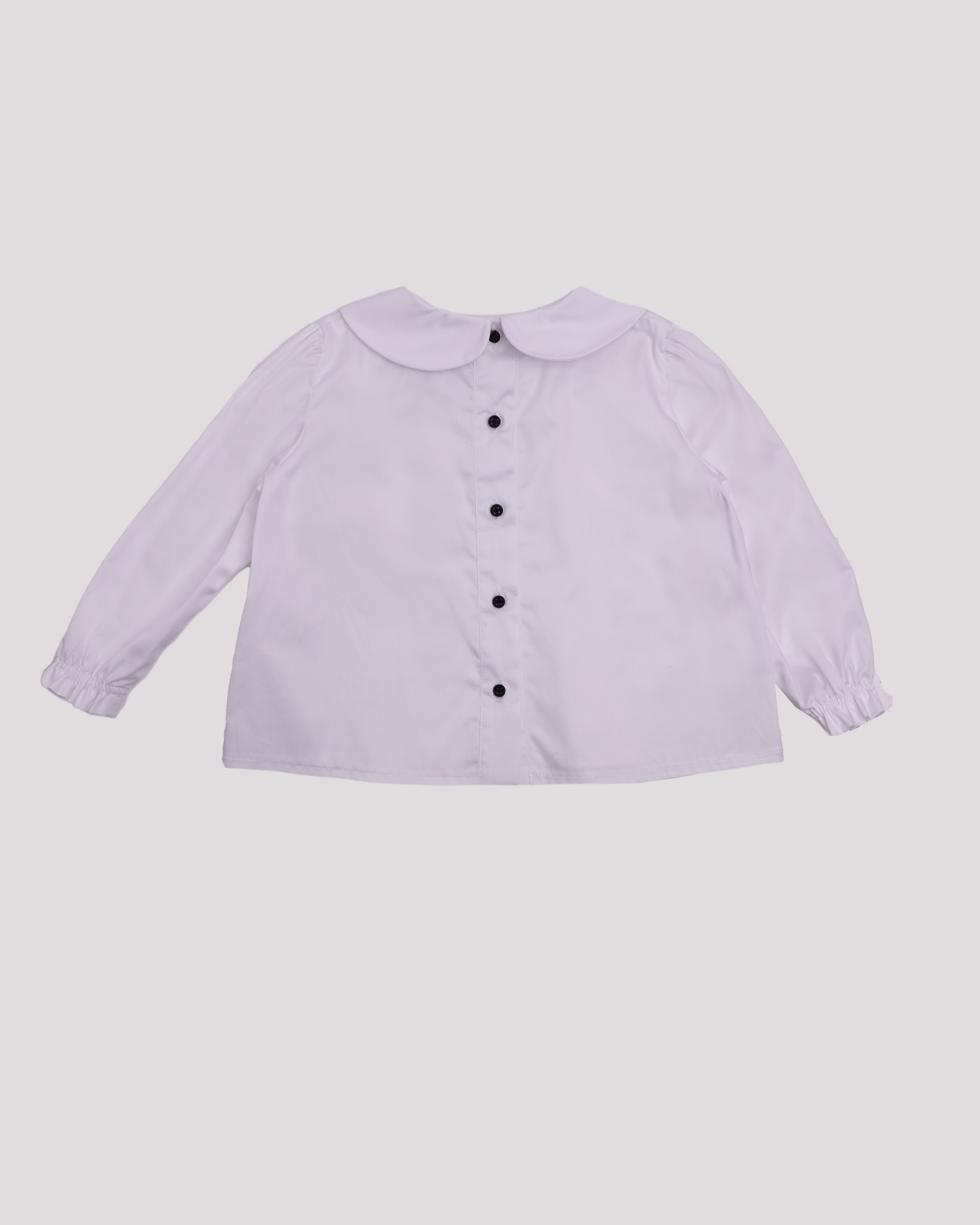 Camasa alba cu guler rotund