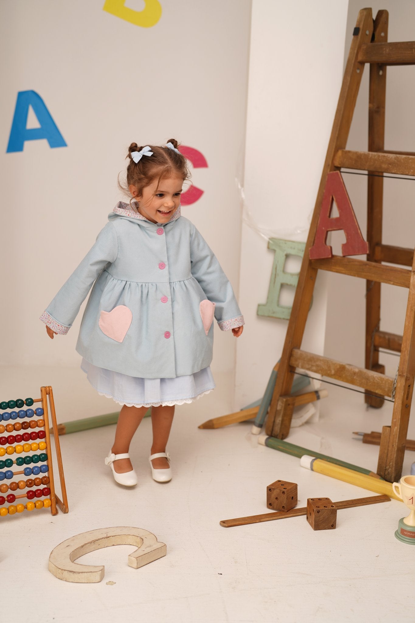 Palton baby blue fată