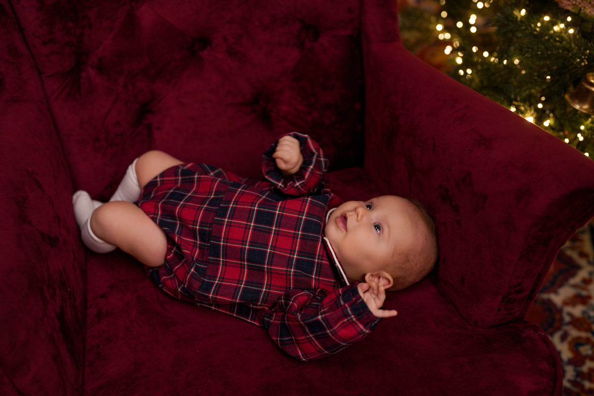 Body tartan roșu unisex