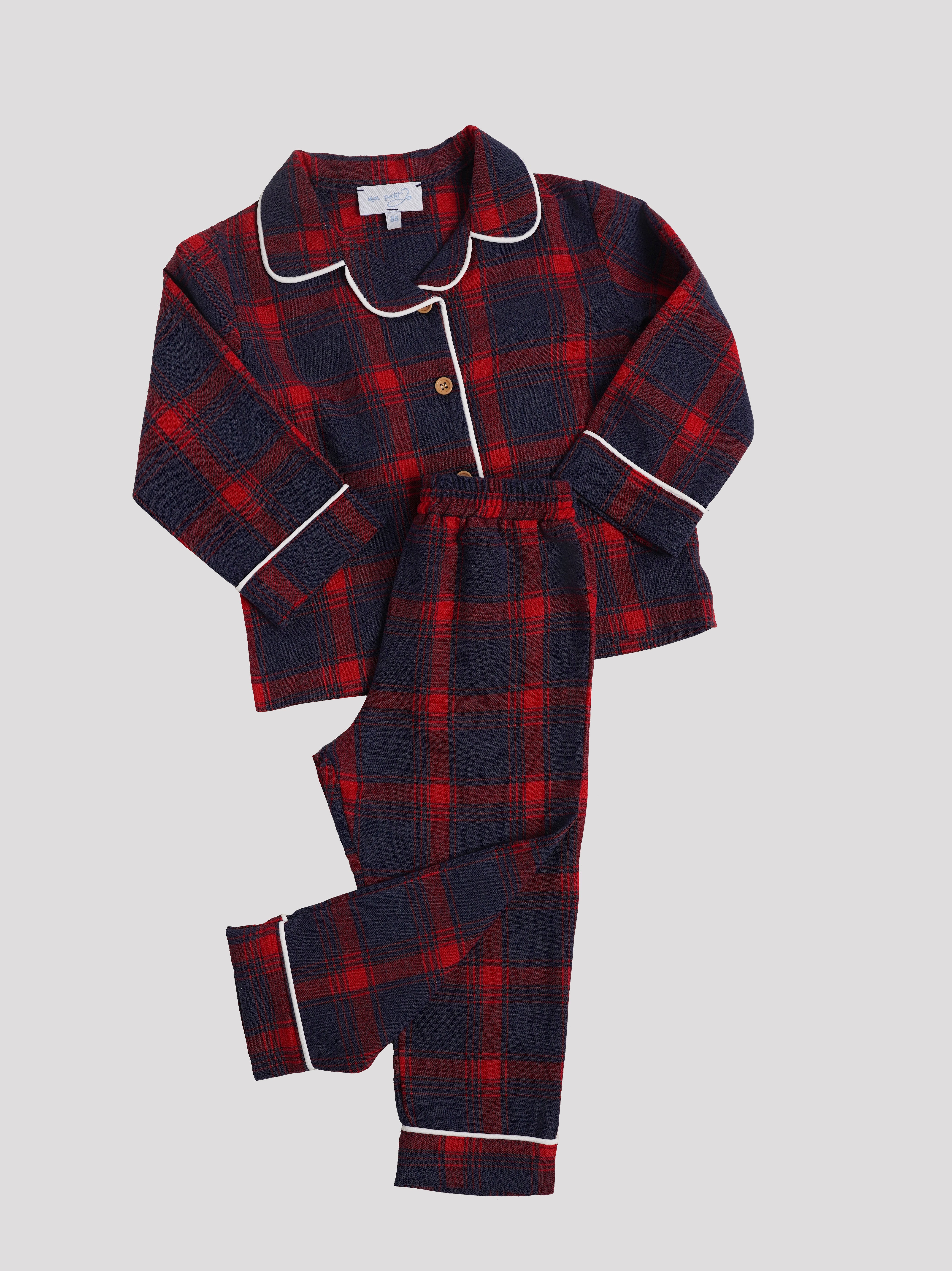 PIJAMA CUADROS ROJOS NIÑA