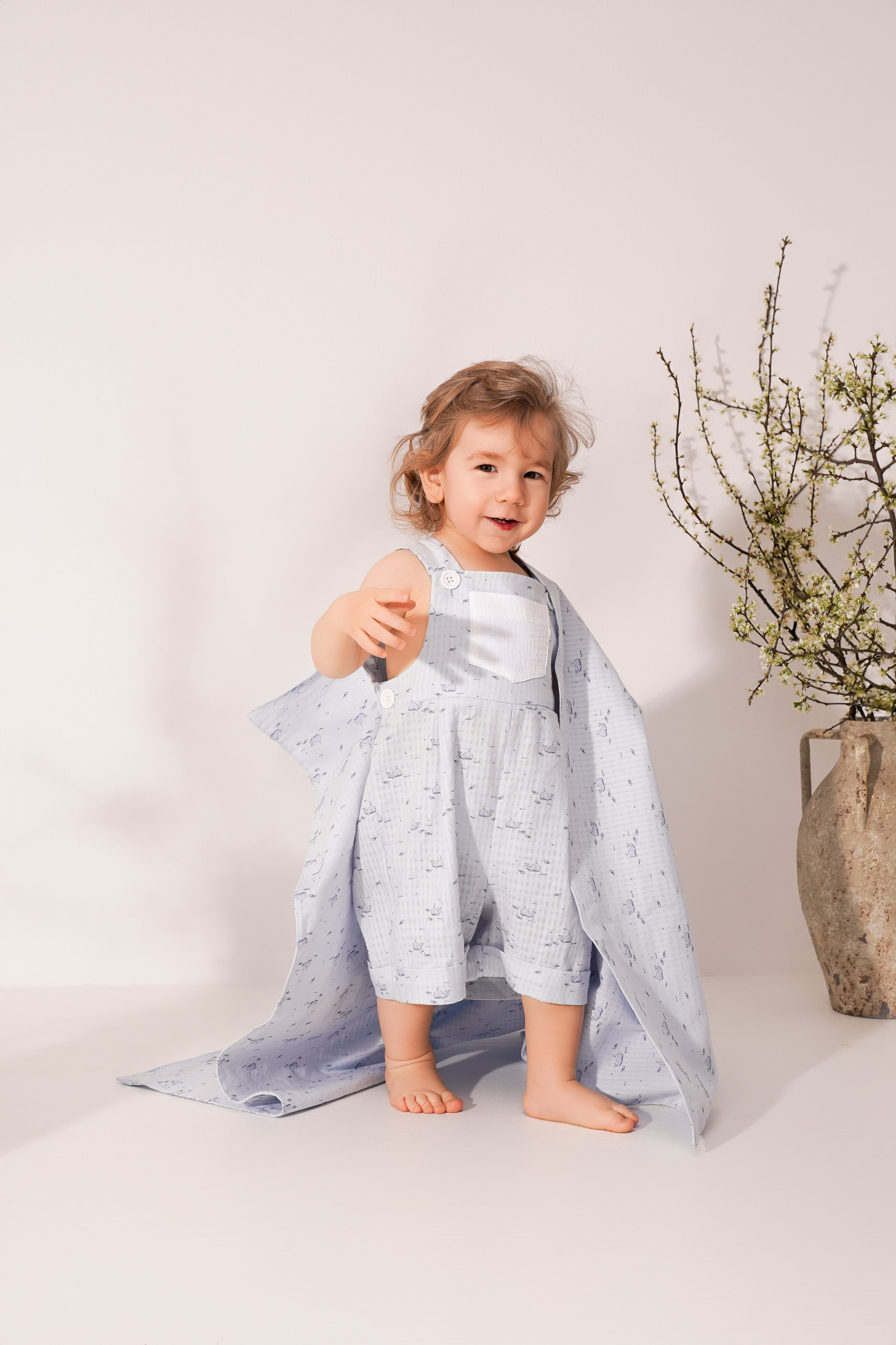 Salopeta scurta cu balene