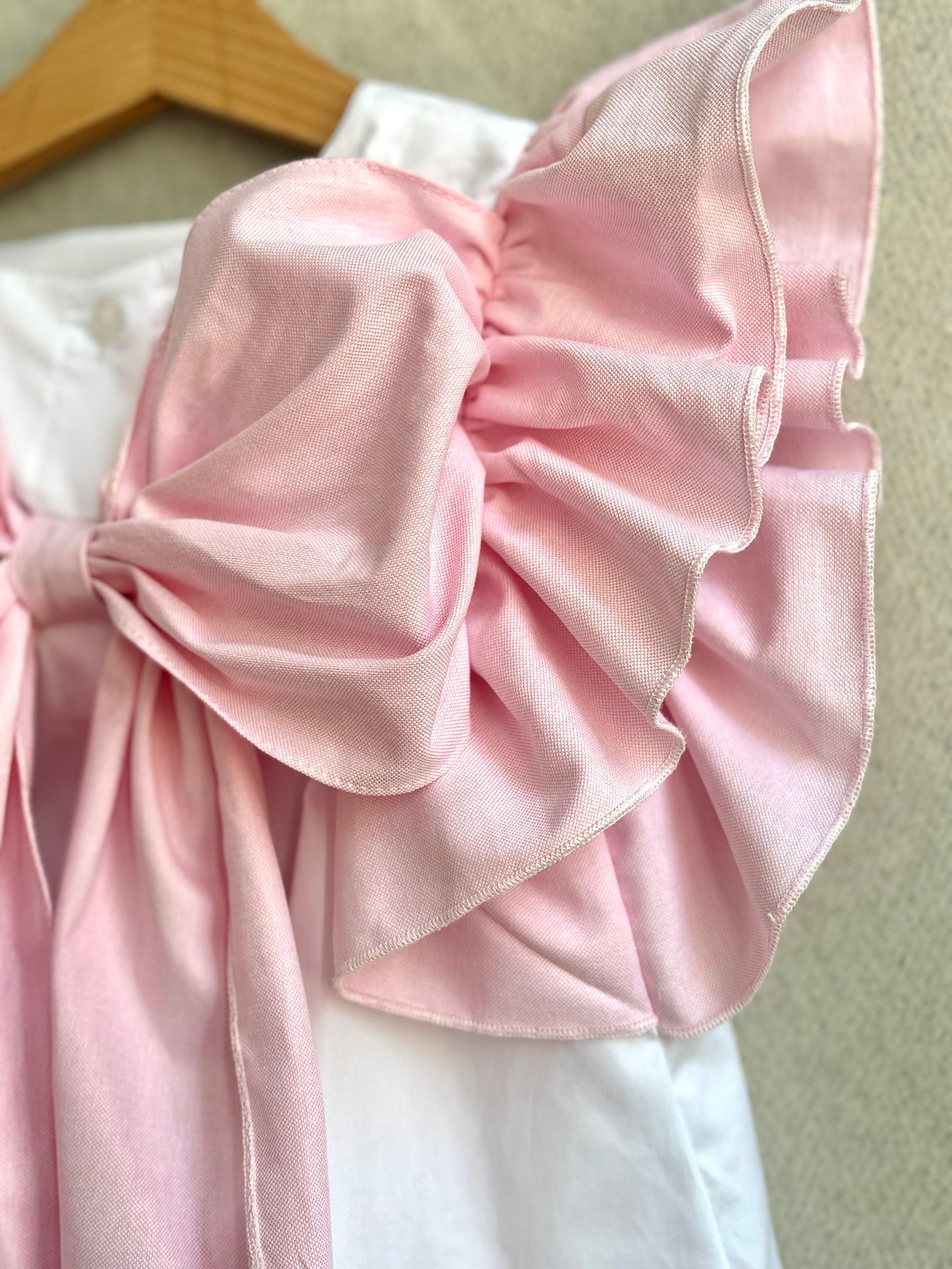 Bluza Jellyfish cu volane si funda maxi roz