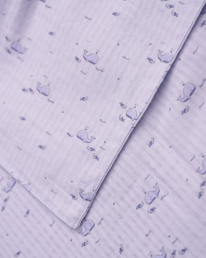 Paturica din muselina cu balene